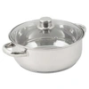 Image de Crealys 502386 faitout en inox 8 l + couvercle verre diamètre: 28 cm