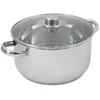 Image de Crealys 502388 Marmite en Inox 10 L Couvercle Verre Diamètre: 28 cm, Argenté en occasion ou reconditionné