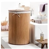 Image de Panier A Linge Rond En Bambou Naturel