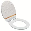 Image de Wirquin 20723081 Abattant WC Diplomat Marbre 100% FSC en MDF avec frein de chute, déclipsable, top fix et charnières en inox, forme en U en occasion ou reconditionné