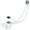 Image de Vidage de baignoire et chaîne Wirquin avec siphon réglable blanc 450mm