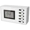 Image de Radiateur sèche-serviette électrique 500w à inertie sèche blanc - ecran lcd - barres plates