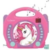 Image de Lecteur CD portable avec 2 microphones coloris Licorne