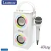 Image de Enceinte Tendance Bluetooth® portable + micro et effets lumineux Lexibook IParty® Blanc 19,81x15,01x27,79 cm BTP180Z