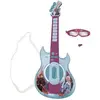 Image de La Reine Des Neiges - Guitare Electronique Lumineuse Avec Lunettes Equipees D'un Micro