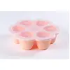 Image de Multiportions en silicone de qualité premium, résistance thermique, couvercle hermétique, Fabriqué en Italie, 6x150 ml rose