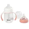Image de , Biberon/Tasse d'apprentissage 2 en 1, Tasse Paille Enfant, 100% étanche, Anti-fuite, 210 ml - old pink