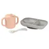 Image de Coffret d'apprentissage silicone + tasse - Rose