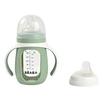Image de Biberon d'apprentissage en verre 2 en 1 - 210ml Vert sauge