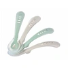 Image de Lot 4 cuillères 2ème âge silicone Gris velours/Vert sauge