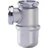 Image de Siphon en laiton - pour lavabo et bidet - ø32mm - a emboiter ou visser - chromé mat