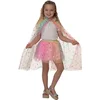 Image de Set Deguisement Cape Et Tutu Arc En Ciel - Taille Unique Pour Enfant