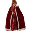 Image de Deguisement Robe En Velours Rouge Taille  8-10 Ans Pour Enfant