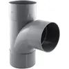 Image de Culotte PVC NF femelle à 87° 100mm à coller gris Fitt