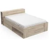 Image de Lit rangement Dana CAMIF 140 x 190 cm Chêne