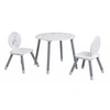 Image de Table + 2 chaises Blanc / Gris NOUNOURS