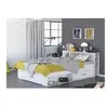 Image de OXYGENE Lit adulte + rangements 140x190 blanc