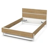 Image de Lit adulte - - Modèle CRAFT - Chêne et Blanc - 140 x 190/200 cm