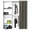 Image de Dressing ouvert avec rideau, extensible blanc DR122