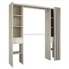 Image de Kit placard 2 colonnes/2 penderies/2 tiroirs - Decor chene shannon - L 115 x P 50 x H 203 cm - DANA
