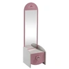 Image de Commmode enfant coiffeuse Mulan blanche et rose
