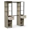Image de Meuble à 2 colonnes - GARY - Chêne et Noir - 159,8 x 200,3 x 49,5 cm -