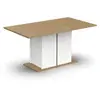 Image de Table a manger seule ACCESS - 6 personnes - Décor chêne Hamilton et blanc - L 160 x P 78 x H 90 cm