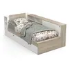 Image de Lit enfant LIFE 1 personne - 90x190/200 - Rangements - Décor Chene et blanc - Fabriqué en France