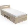 Image de Lit adulte 2 tiroirs - MICHIGAN - Chêne - 90 x 200 cm -