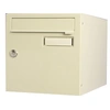Image de Boîte aux lettres normalisée 2 portes extérieur acier beige brillant