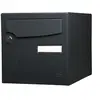 Image de Boîte aux lettres normalisée 1 porte extérieur acier anthracite mat