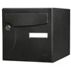 Image de Boîte aux lettres normalisée 2 portes extérieur acier noir brillant