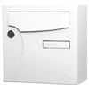 Image de Boîte aux lettres normalisée 1 porte extérieur acier blanc brillant