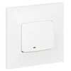 Image de - Bouton poussoir 6A + voyant lumineux complet - Neptune - blanc