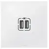 Image de Double chargeur USB Type A 2,4A 12W - Neptune - blanc -