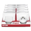 Image de - Lot 2 interrupteurs va et vient 10A + 10 prises 2P+T 16A complet - Neptune - blanc