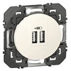 Image de Double chargeur USB DOOXIE 3A finition blanc type-A - - 600343