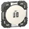 Image de Double chargeur USB DOOXIE 3A finition blanc 1 type-A + 1 type-C - - 600349