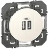 Image de Double chargeur USB A+C 1 poste Dooxie Blanc Legrand
