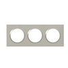 Image de Plaque carrée Dooxie - 3 postes - Entraxe 71mm - Plume