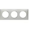 Image de Plaque de finition 3 postes Dooxie aluminium Legrand