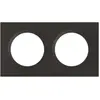 Image de Plaque de finition 2 postes Dooxie noir velours Legrand