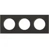 Image de Plaque de finition 3 postes Dooxie noir velours Legrand