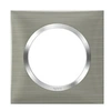 Image de Plaque carrée monobloc Dooxie - 1 poste- Effet inox brossé