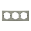 Image de Plaque carrée Dooxie - 3 postes - Entraxe 71mm - inox brossé