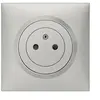 Image de - Prise carrée 2P+T 16A complète - Dooxie - aluminium