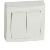 Image de Interrupteur ou va-et-vient double pour pose en surface 1 module Legrand ASL 10A, avec cadre blanc
