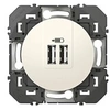 Image de - Double prise USB-A 2,4A 12W à composer - Dooxie - blanc