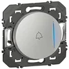 Image de Legrand - Poussoir simple avec voyant lumineux et marquage sonnette dooxie 6A 250V~ finition alu - emballage blister en occasion ou reconditionné