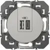 Image de Double chargeur USB A+C 1 poste Dooxie aluminium Legrand